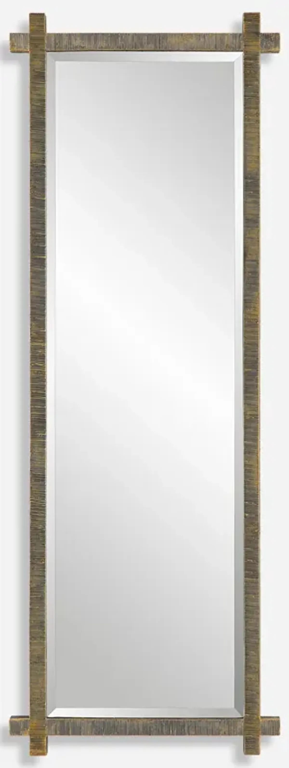 Abanu Ribbed Gold Dressing Mirror