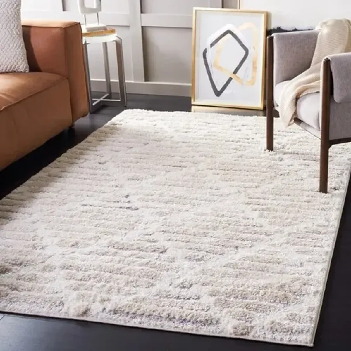 HI-LO SHAG 212 Beige 8' X 10' Large Rectangle Rug