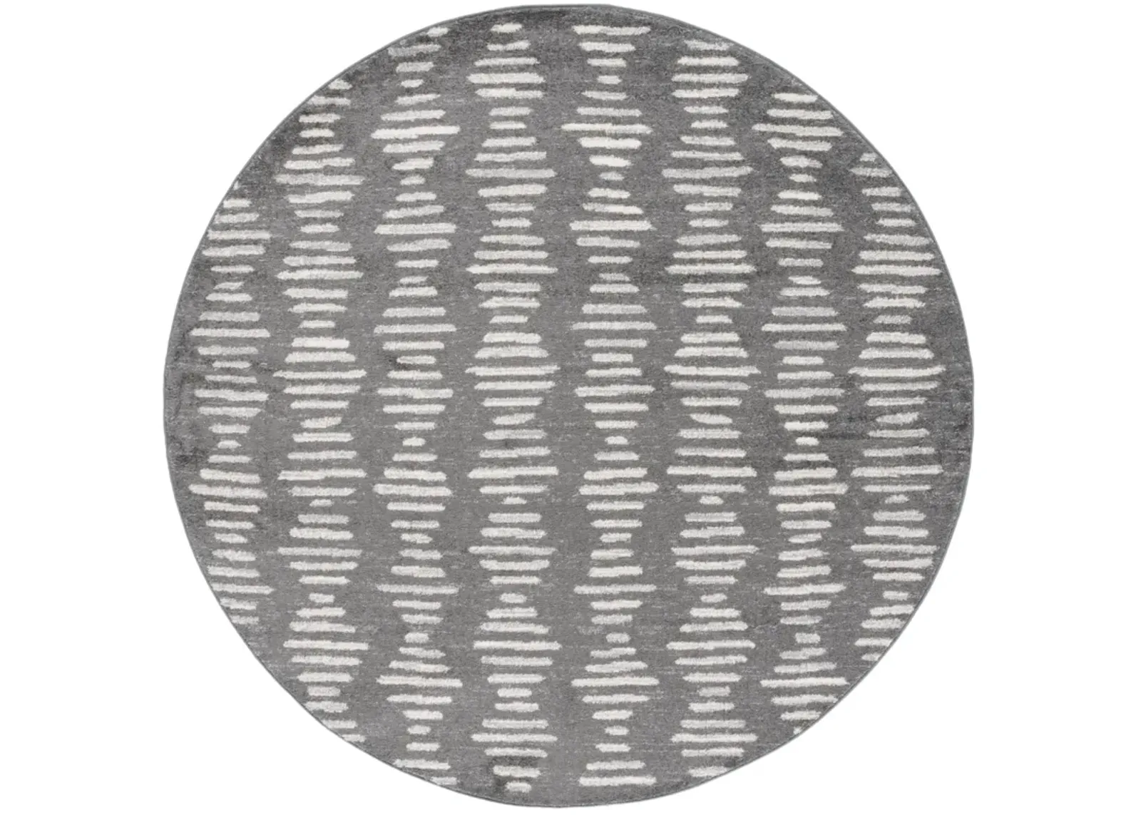 TULUM 644 DARK GREY  6'-7' x 6'-7' Round Round Rug