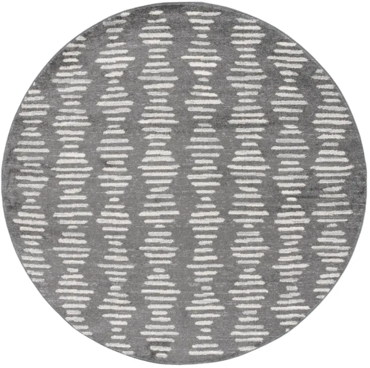 TULUM 644 DARK GREY  6'-7' x 6'-7' Round Round Rug