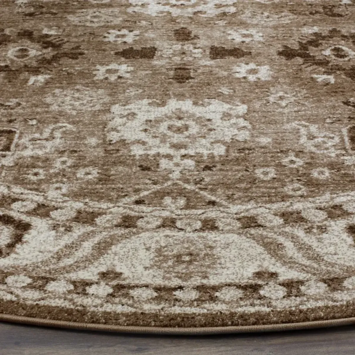 VINTAGE HAMADAN 214 TAUPE 11' x 11' Round Round Rug