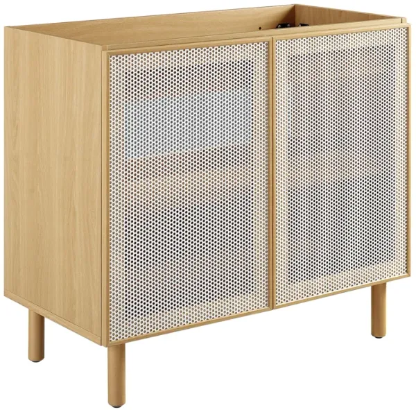 Calla 36" Perforated Metal Bathroom Vanity Cabinet (Sink Basin Not Included) by Modway