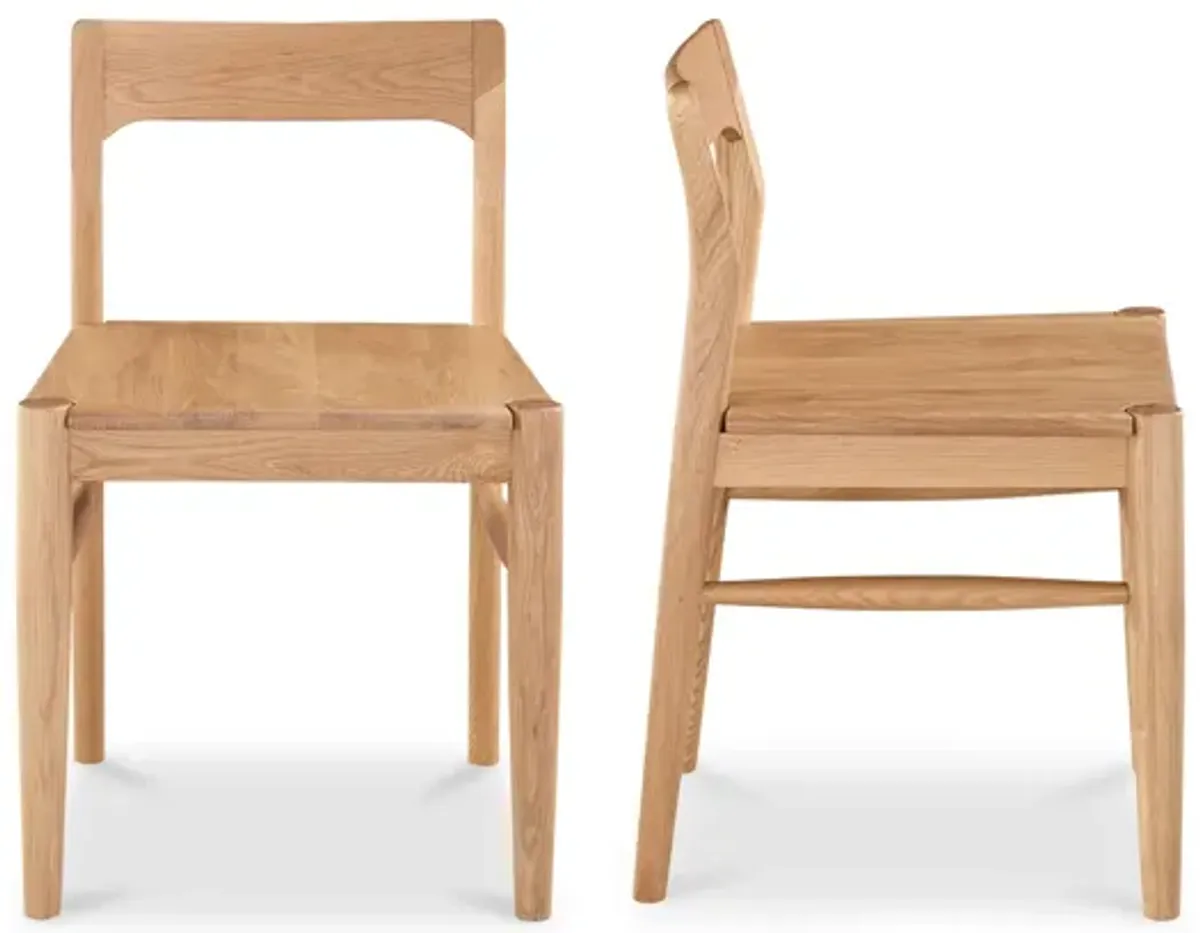 OWING DINING CHAIR OAK-SET OF TWO