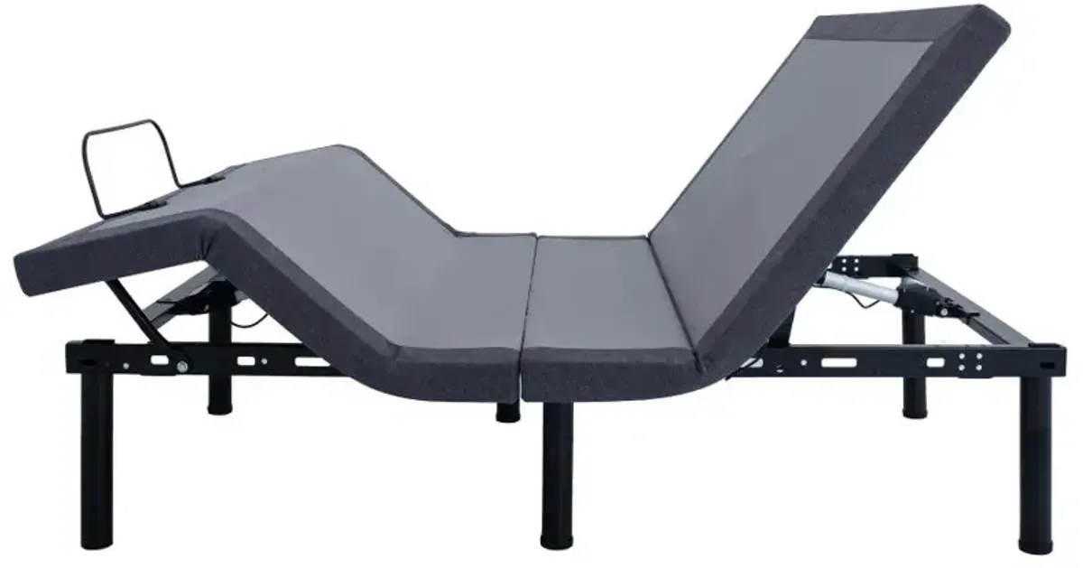 Negan Twin XL Adjustable Bed Base Grey and Black