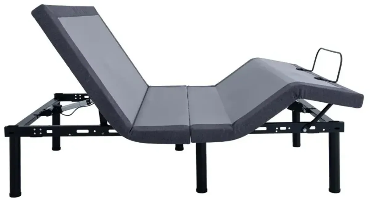 Negan Twin XL Adjustable Bed Base Grey and Black