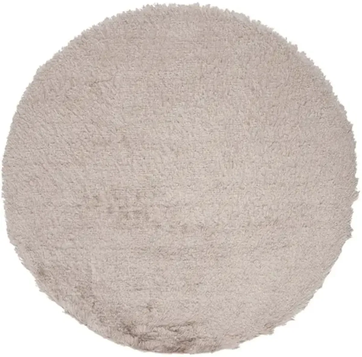 PARIS SHAG Beige  5' X 5' Round Round Rug