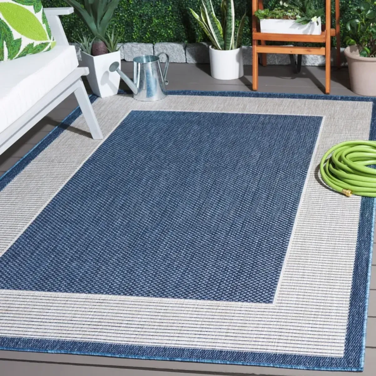 BEACH HOUSE 286 BLUE  9' x 12' Large Rectangle Rug