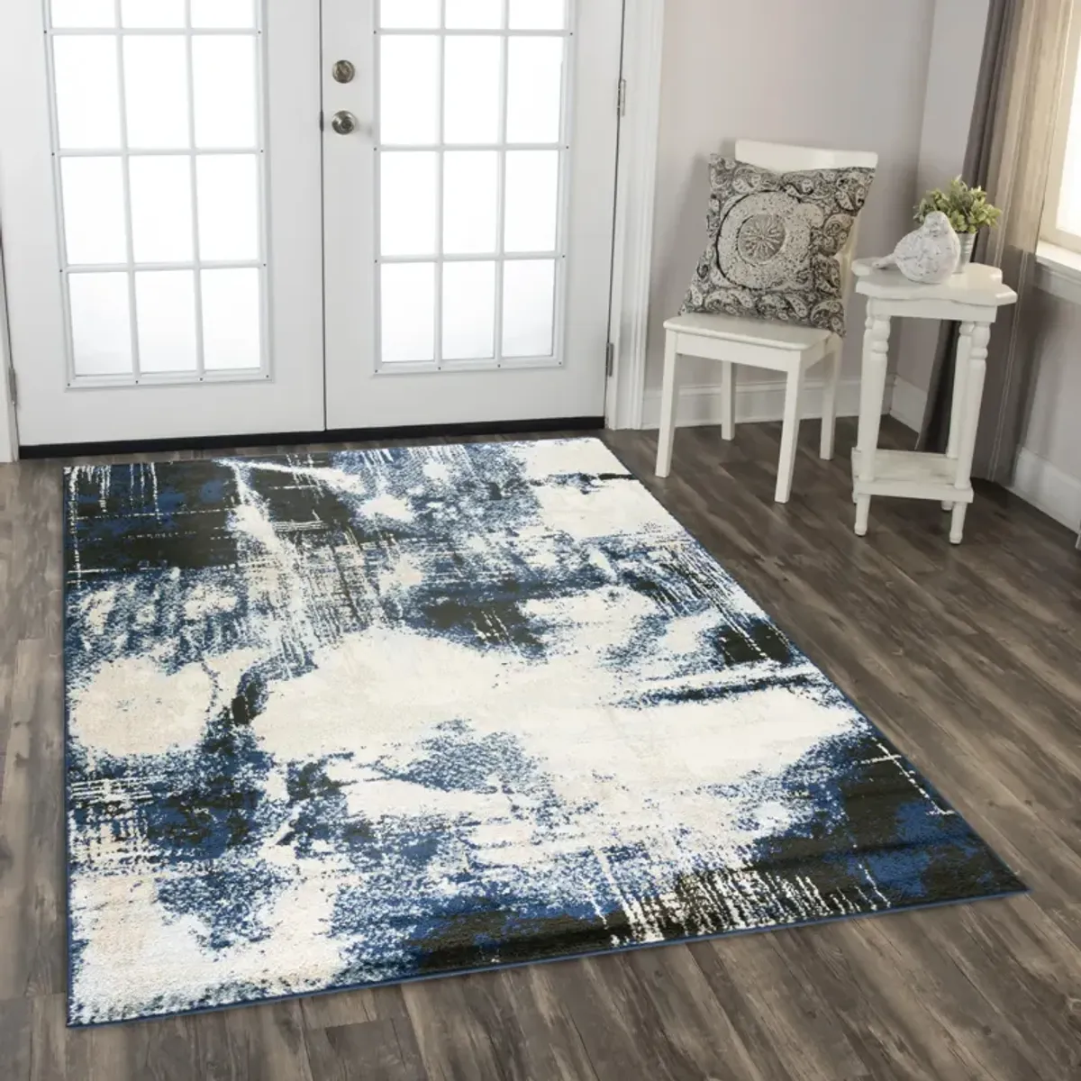 Palace Blue  Polypropylene  8'0"x9'6" Rectangle Rug