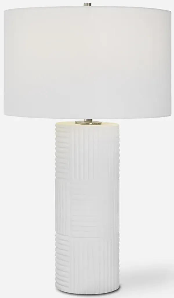 Patchwork White Table Lamp