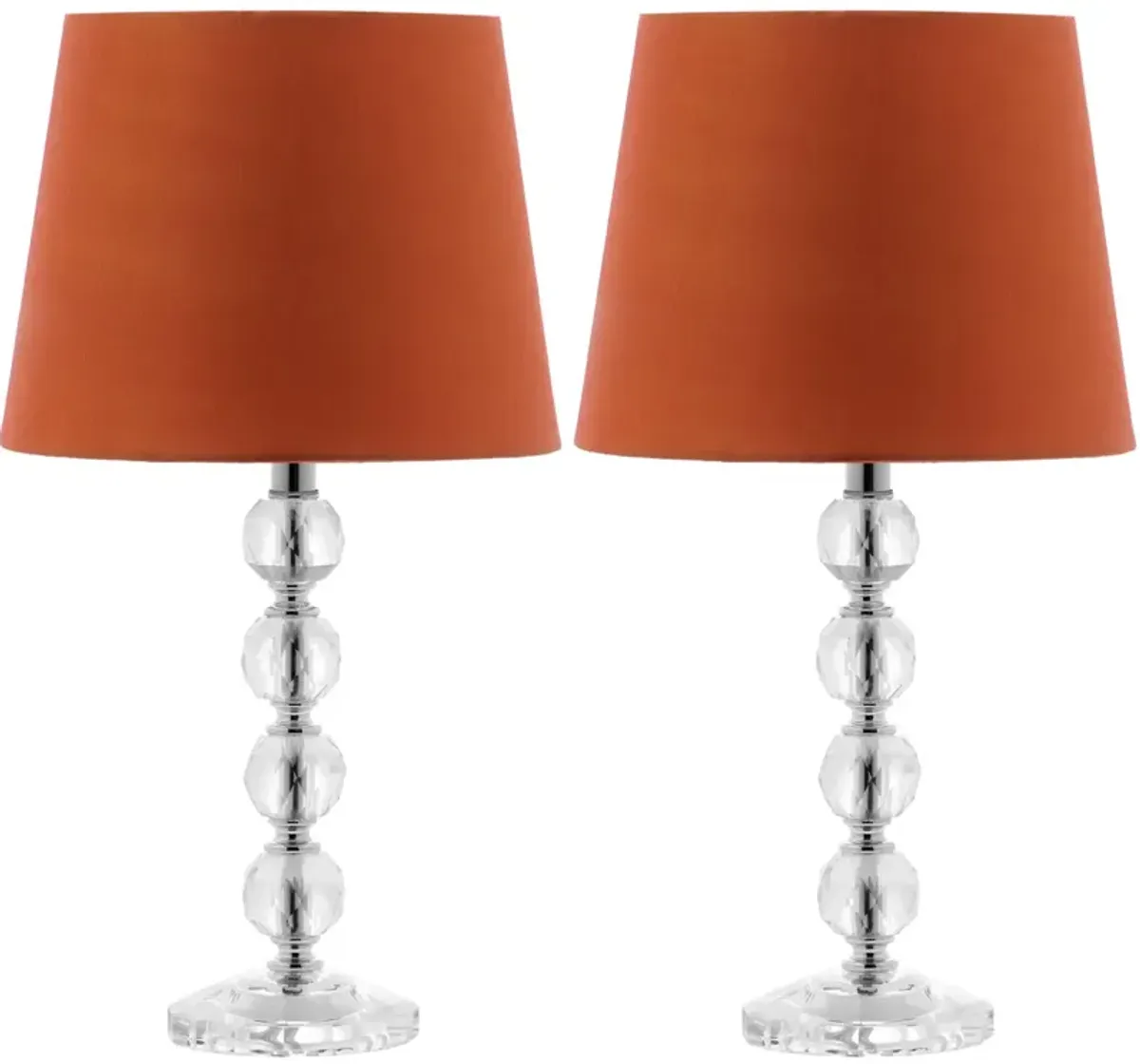 Nola 16-Inch H Stacked Crystal Ball Lamp - Set of 2