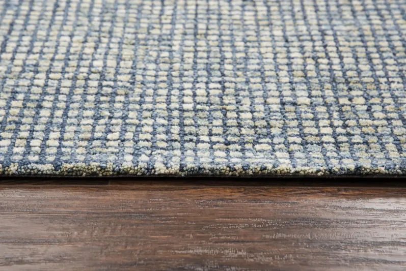 Talbot Blue Tweed Wool 2'6" x 8' Runner Rug