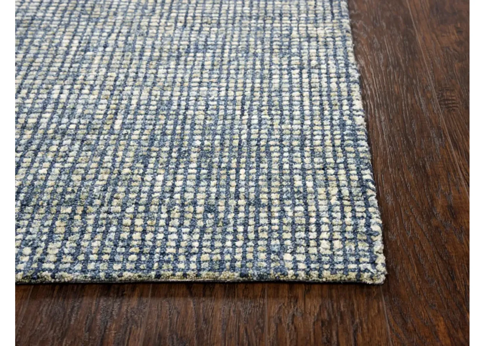 Talbot Blue Tweed Wool 2'6" x 8' Runner Rug