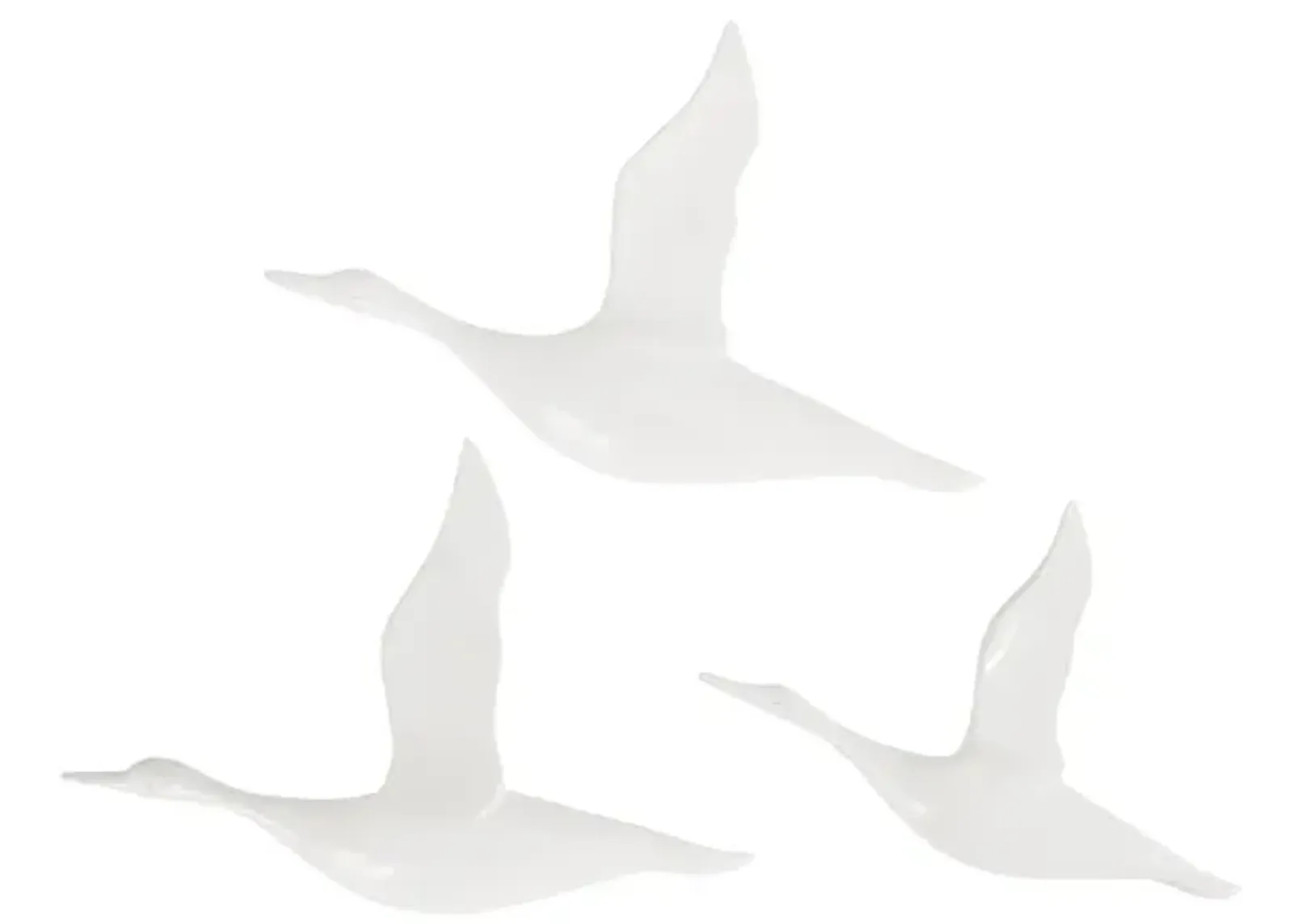 Flying Ducks, Gel Coat White, Set of 3