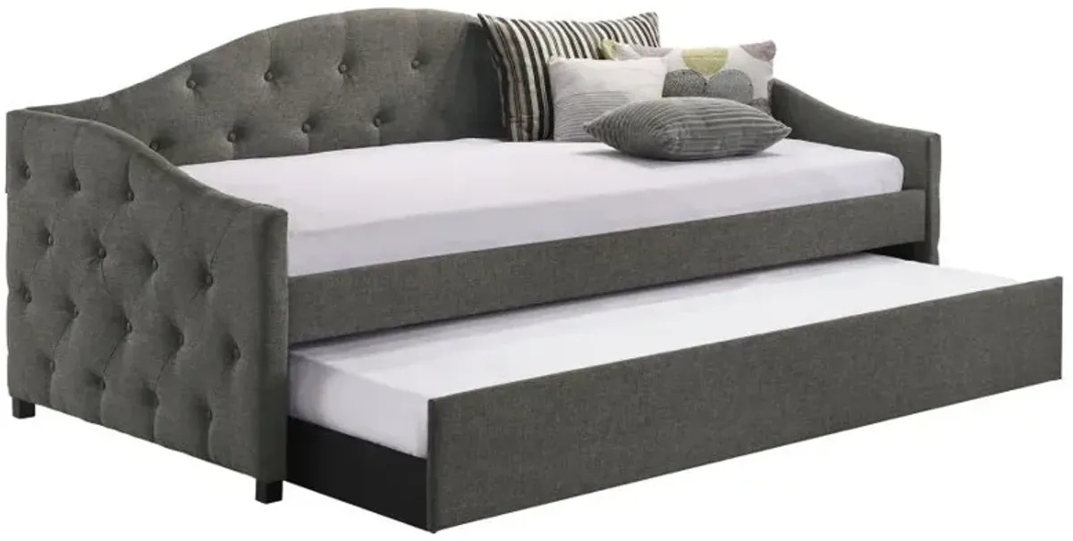 Sadie Upholstered Twin Daybed with Trundle