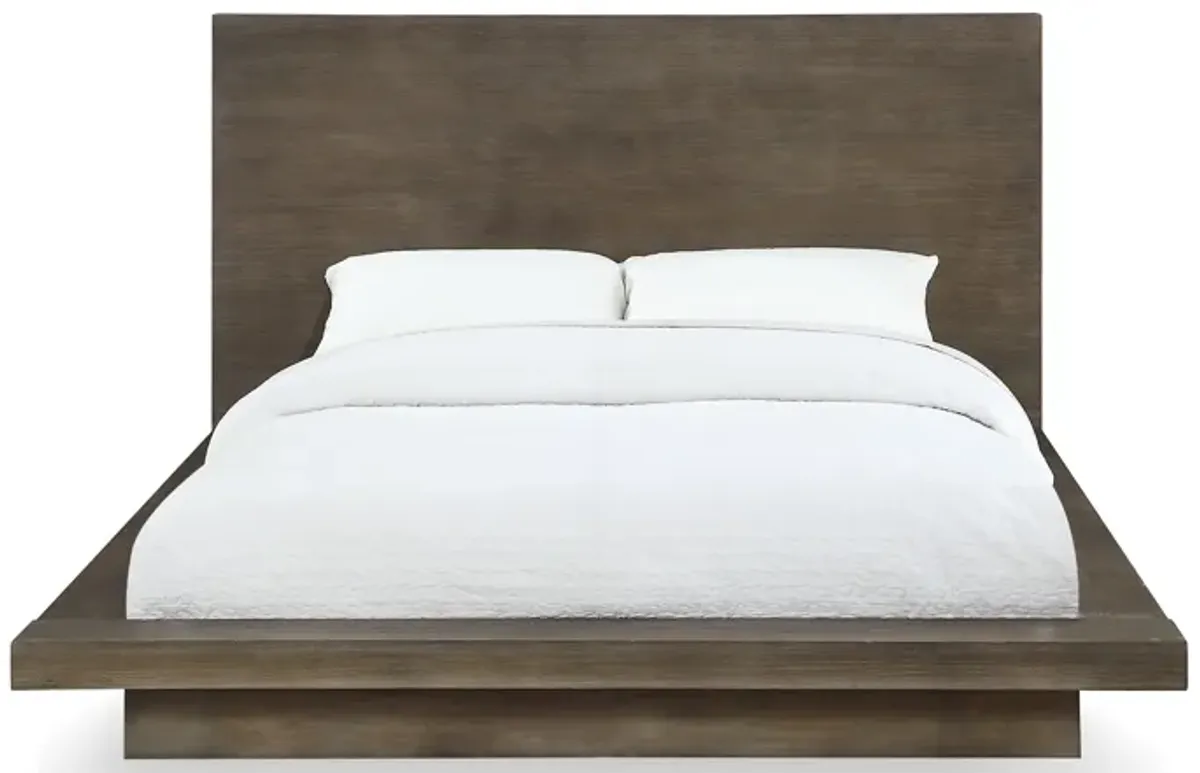 Melbourne Queen-Size Panel Bed In Dark Pine