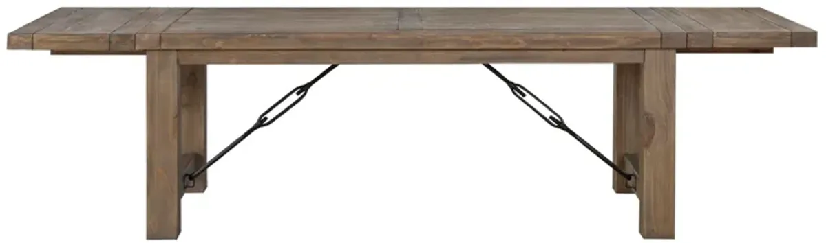 Autumn Solid Wood Extending Dining Table In Flink Oak