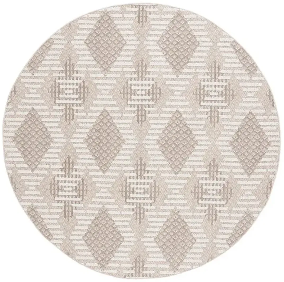 GLOBAL 420 Beige 6'-7' X 6'-7' Round Round Rug