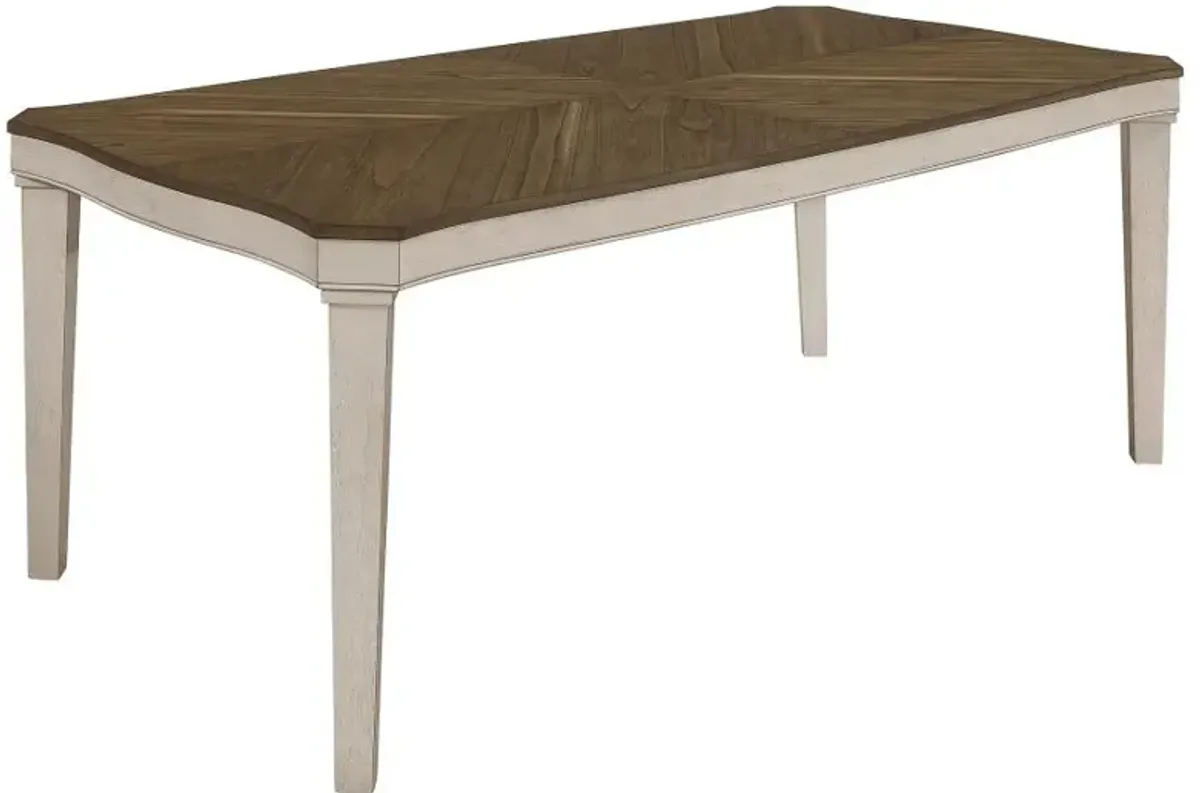 Ronnie Starburst Dining Table Nutmeg and Rustic Cream