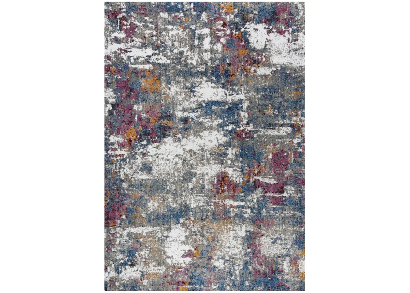 Signature Gray/Blue  Recycled Polyester 8' x 10' Rectangle Rug