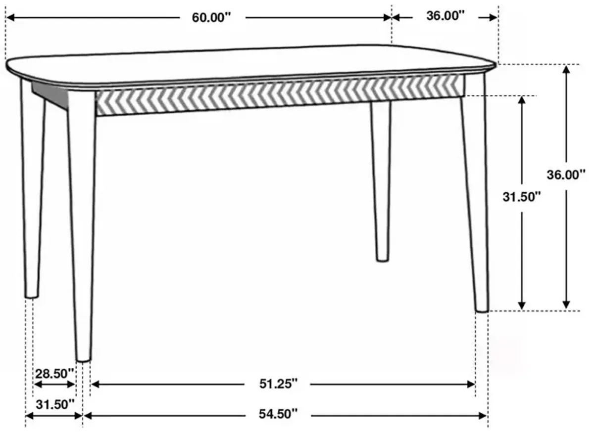 Partridge 5-piece Rectangular Counter Height Dining Set Natural Sheesham and Camel