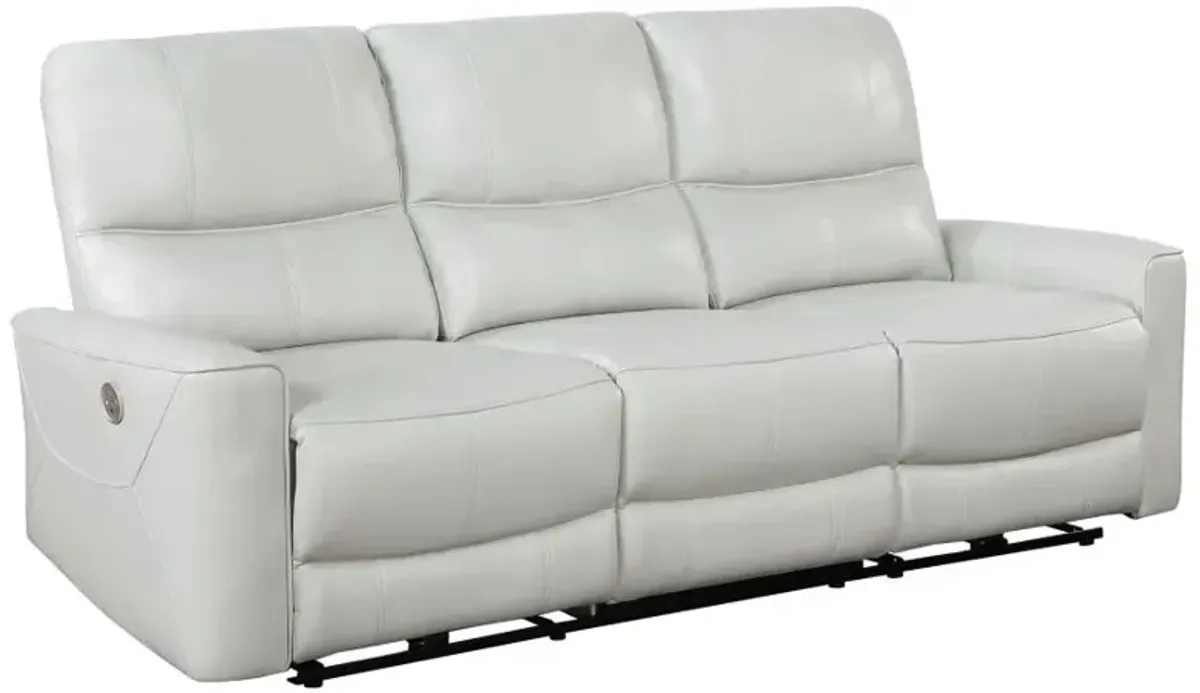 Greenfield 3-piece Upholstered Power Reclining Sofa Set Ivory