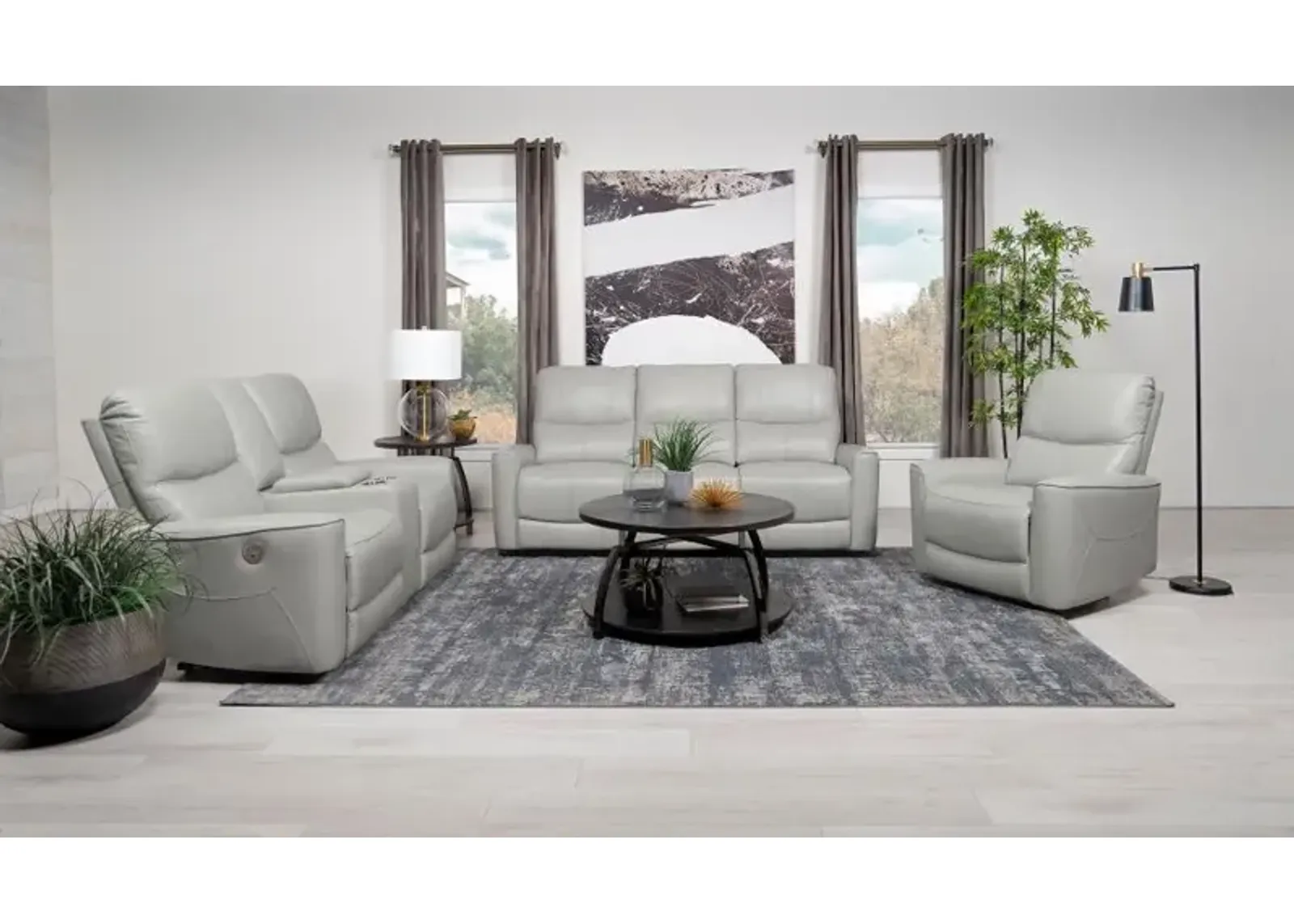 Greenfield 3-piece Upholstered Power Reclining Sofa Set Ivory