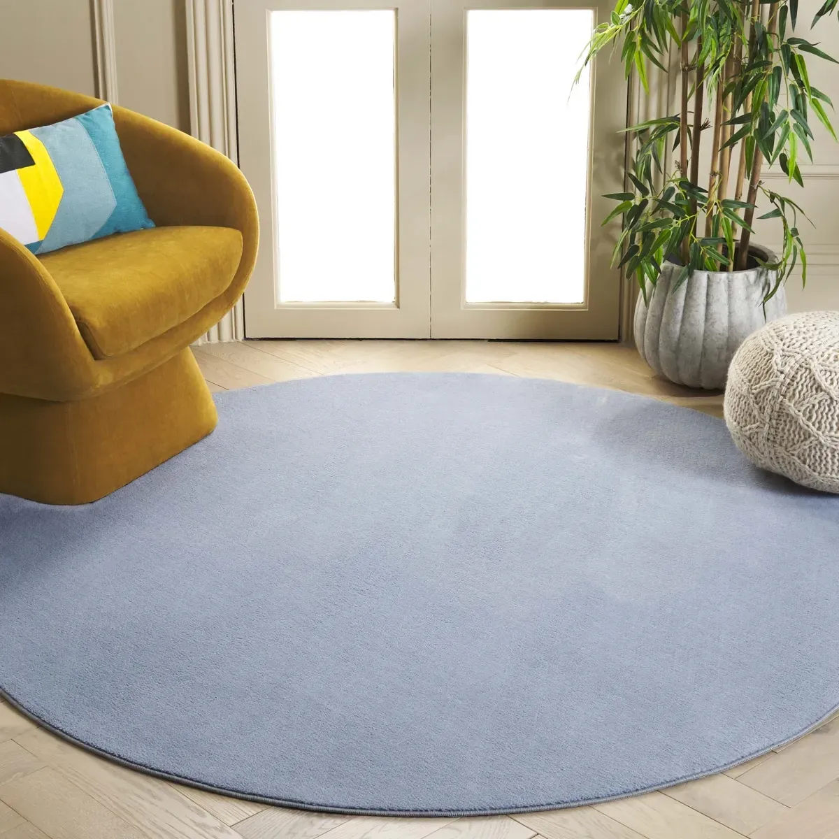 LOFT 315 LIGHT BLUE 6' x 6' Round Round Rug