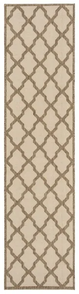 LINDEN 122 Collection LND122C-28 Cream / Beige 2'-2" X 8'