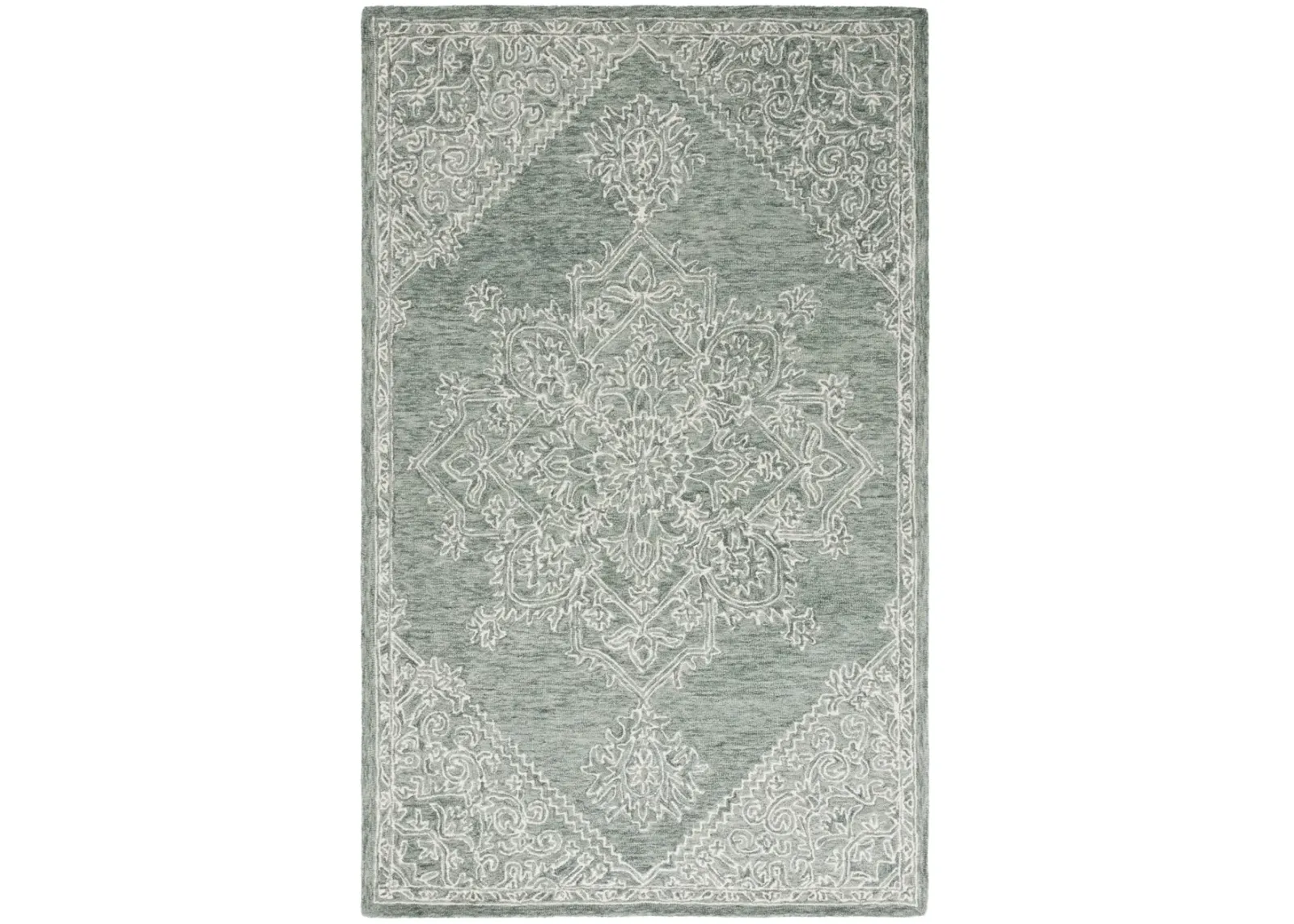 METRO 381 GREEN  8' x 10' Large Rectangle Rug