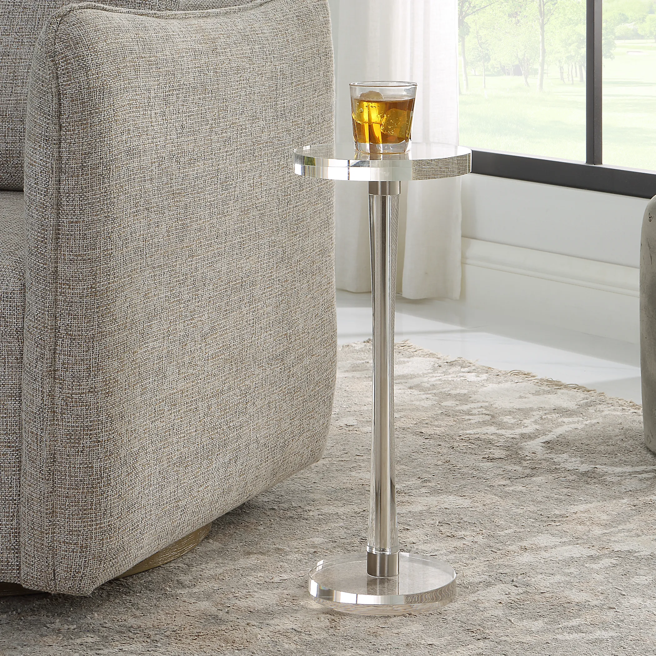 Pria Crystal Drink Table