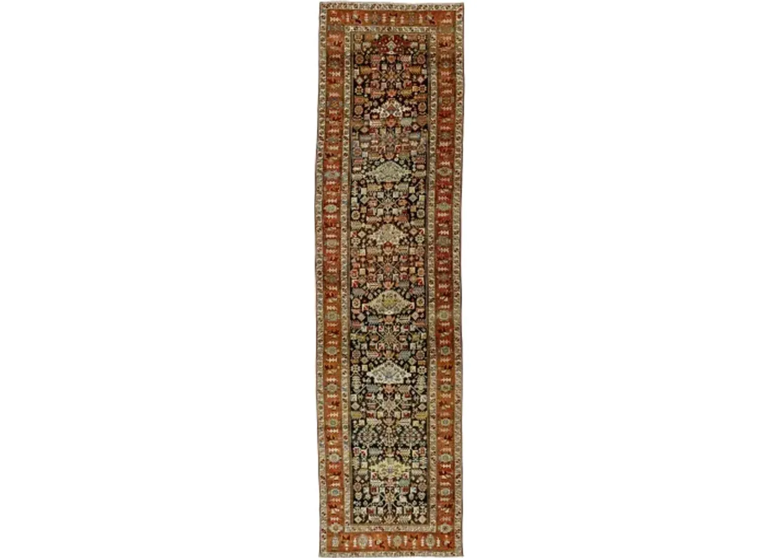 Antique One of a Kind AOOAK-1623 3'8" x 14'4" Handmade Rug