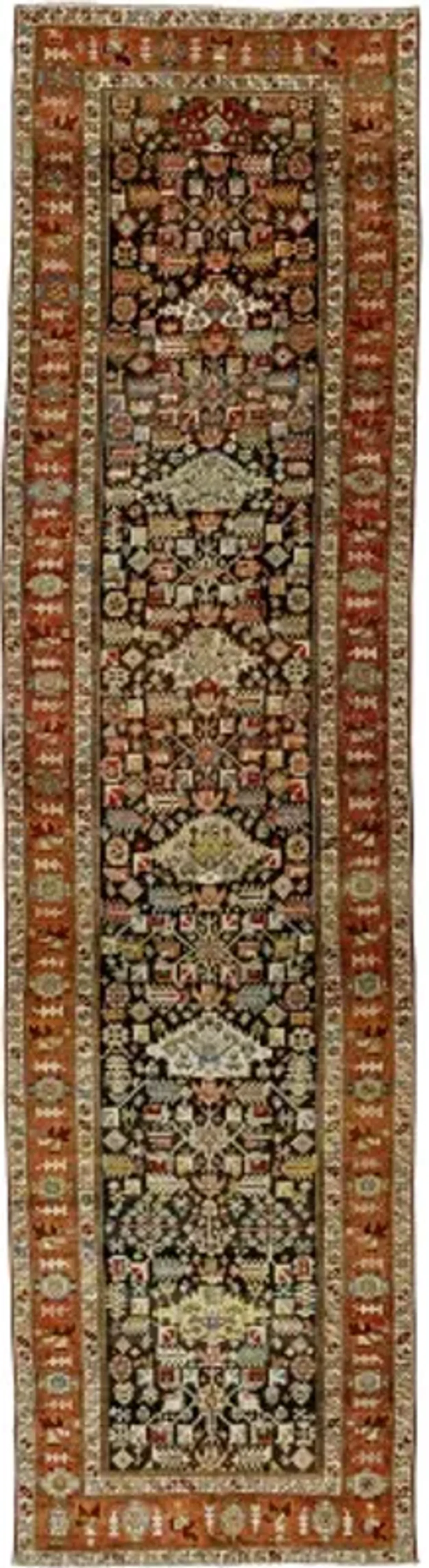 Antique One of a Kind AOOAK-1623 3'8" x 14'4" Handmade Rug