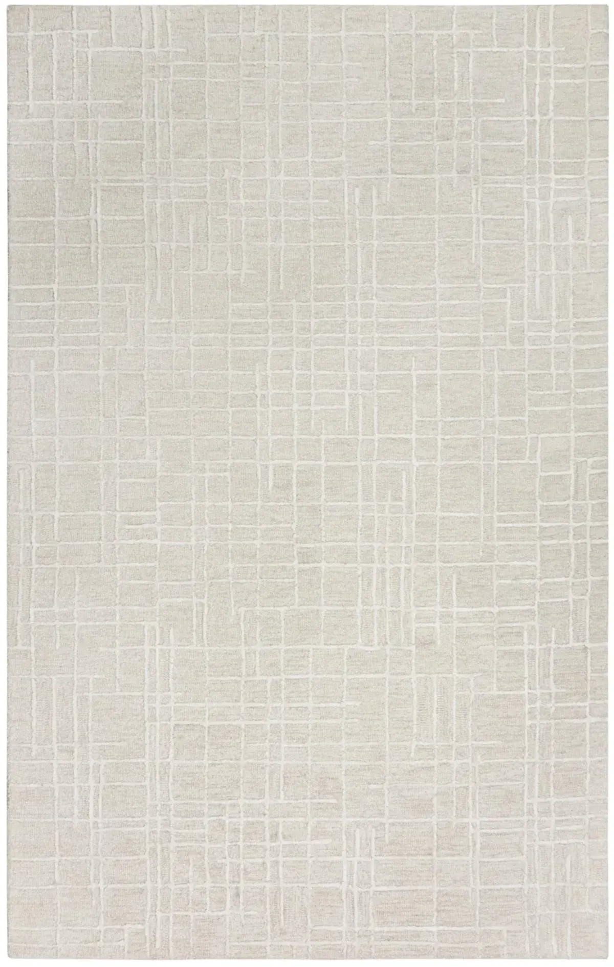 Jazz Ivory Geometric Wool/Tencel 5' x 7'6" Rectangle Rug