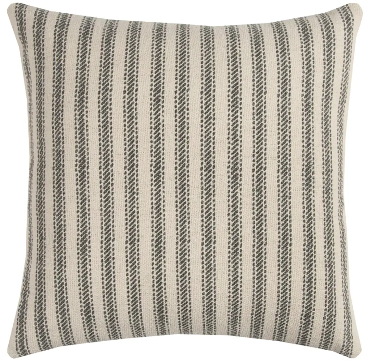 Ticking Stripe Gray Pillow