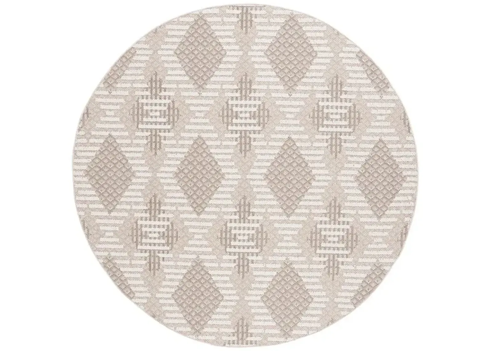 GLOBAL 420 Beige 6'-7' X 6'-7' Round Round Rug