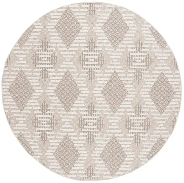 GLOBAL 420 Beige 6'-7' X 6'-7' Round Round Rug