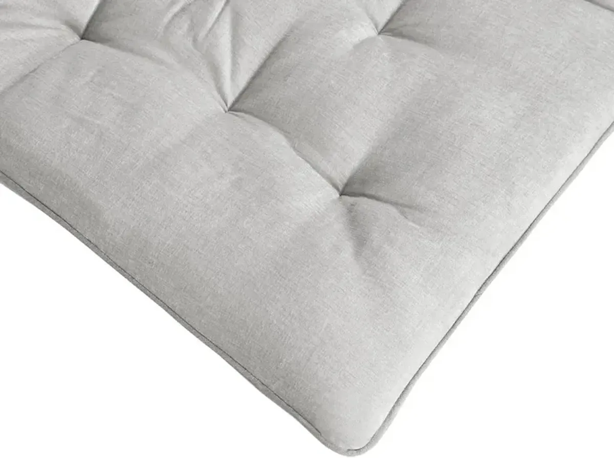 Intelligent Design Edelia Grey Poly Chenille Lounge Floor Pillow Cushion