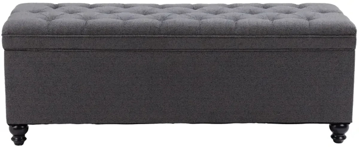 Halifax Storage Bench Gravel Gray