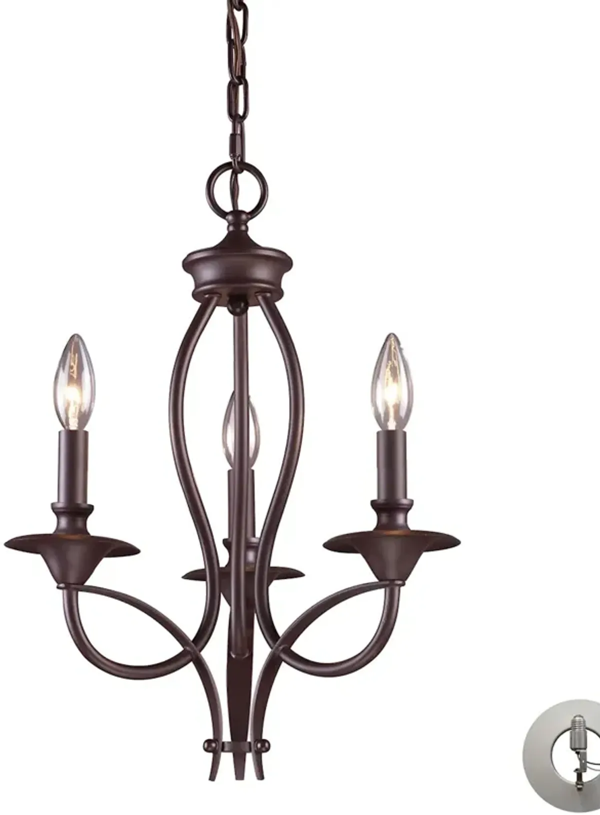 Medford 14" Wide 3-Light Chandelier - Oiled Bronze