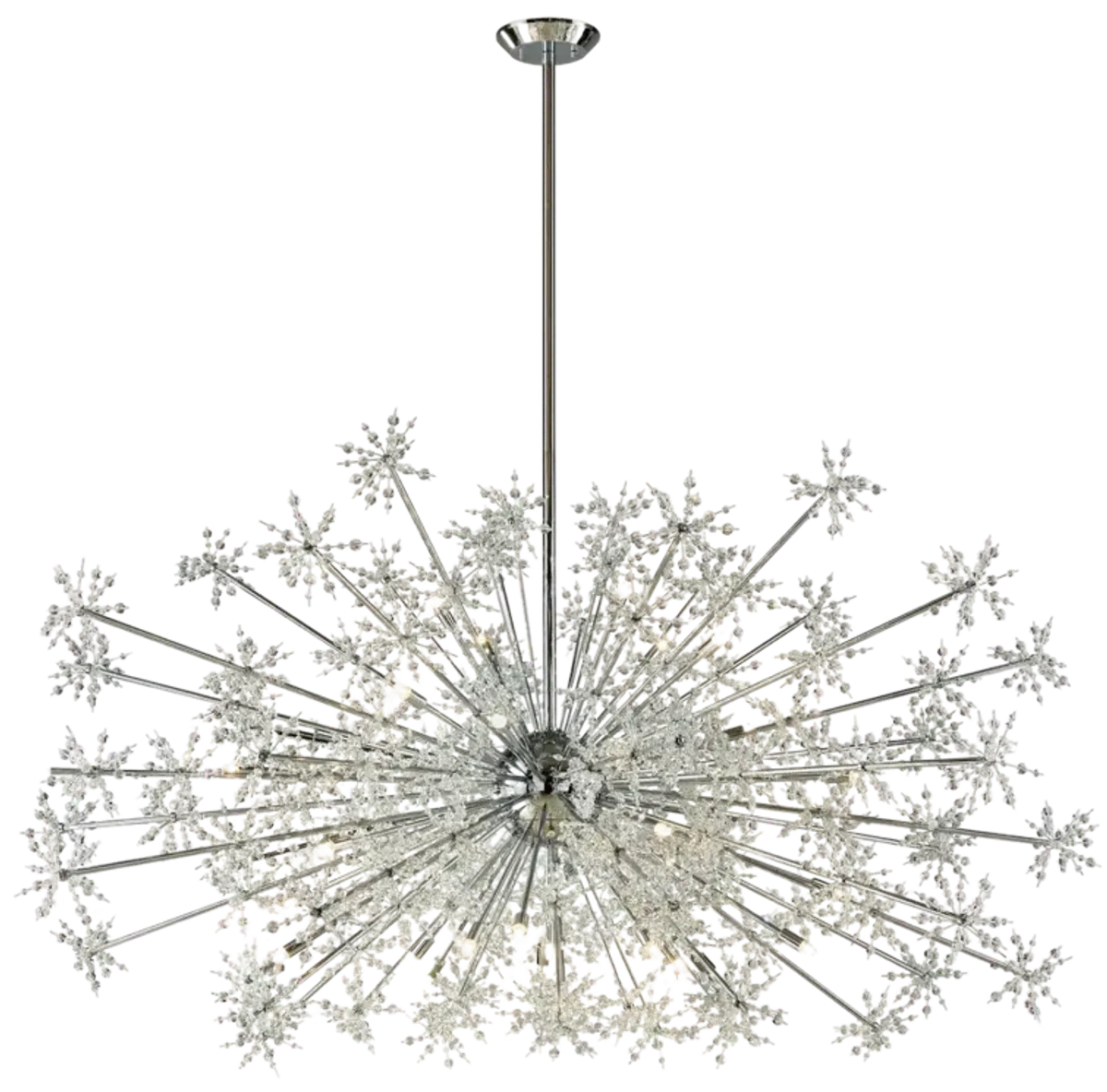 Snowburst 72" Wide 30-Light Chandelier - Polished Chrome