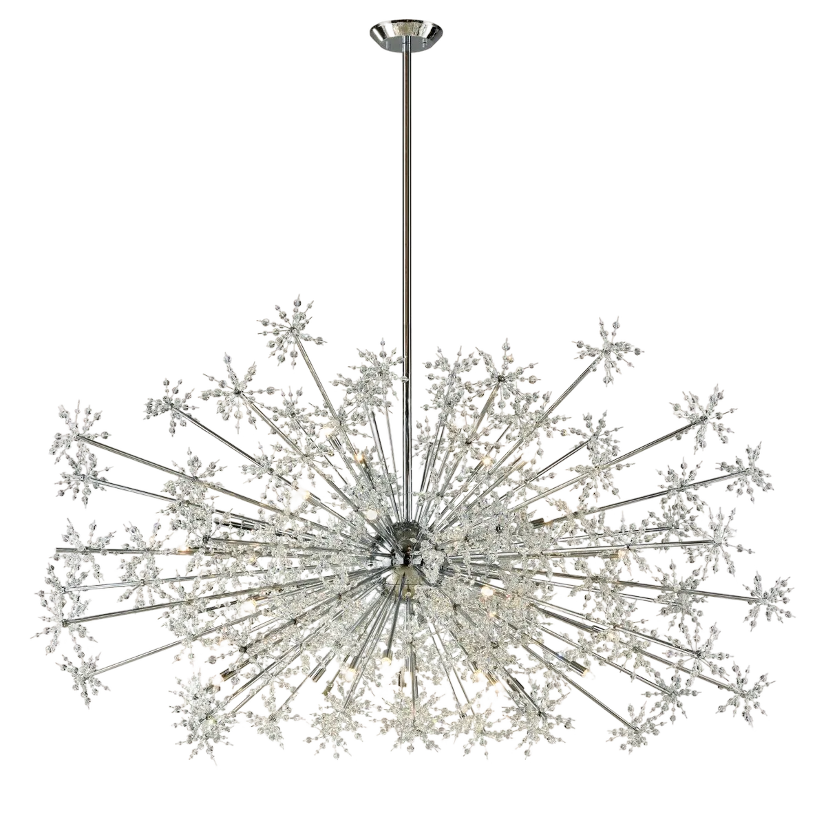 Snowburst 72" Wide 30-Light Chandelier - Polished Chrome