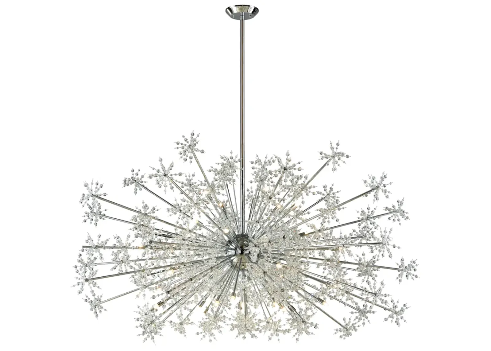 Snowburst 72" Wide 30-Light Chandelier - Polished Chrome