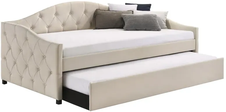 Sadie Upholstered Twin Daybed with Trundle