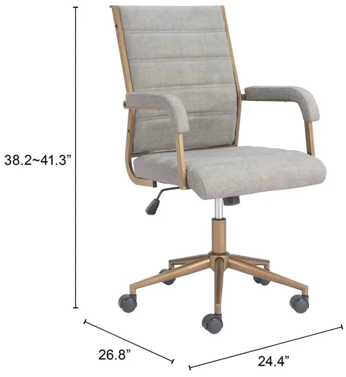 Auction Office Chair Gray