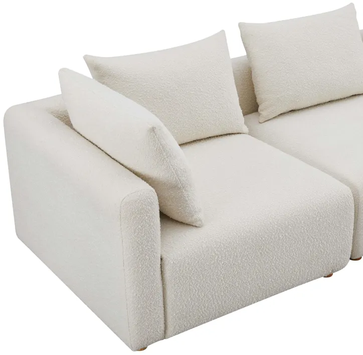 Hangover Cream Boucle 4-Piece Modular Sectional