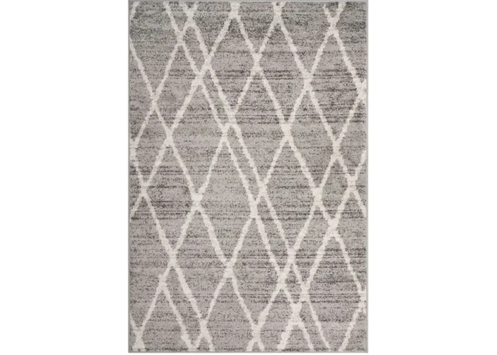 Adirondack Contemporary Ivory / Silver 2'-1" X 6' Powerloomed Rug