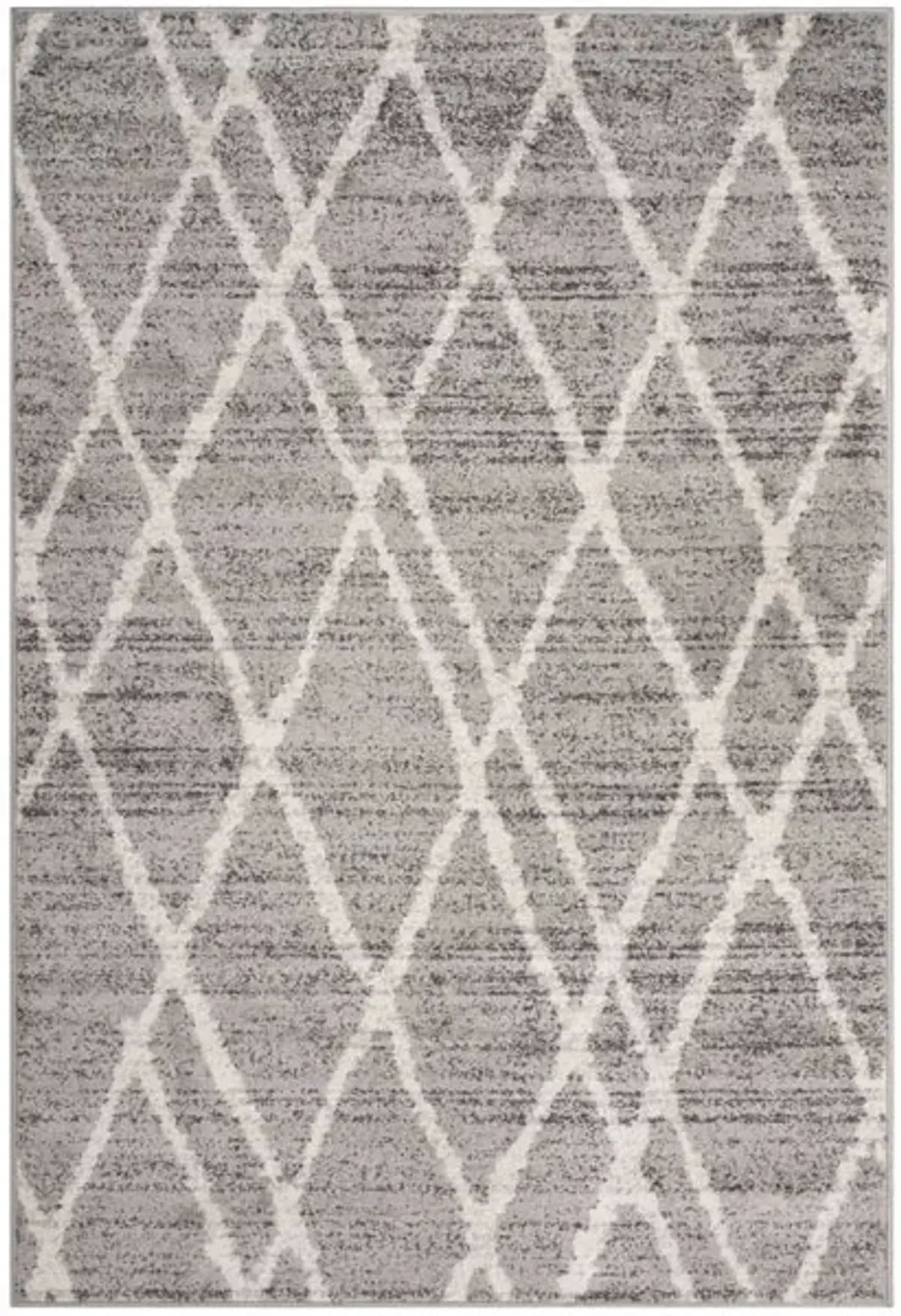 Adirondack Contemporary Ivory / Silver 2'-1" X 6' Powerloomed Rug