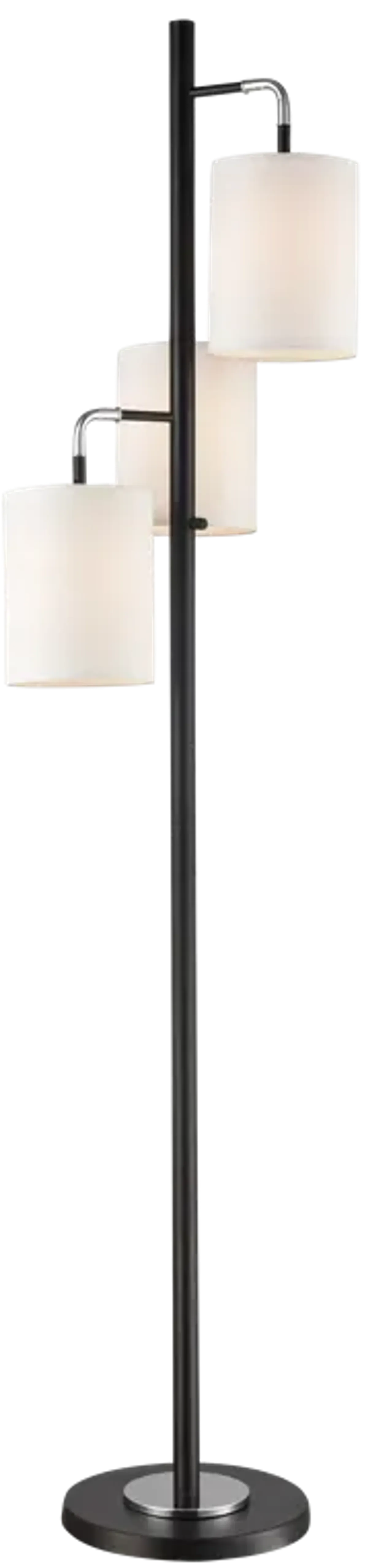 Uprising 72" High 3-Light Floor Lamp - Black