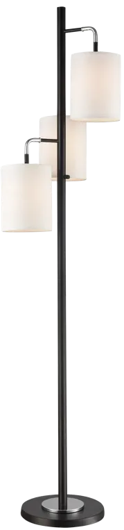 Uprising 72" High 3-Light Floor Lamp - Black