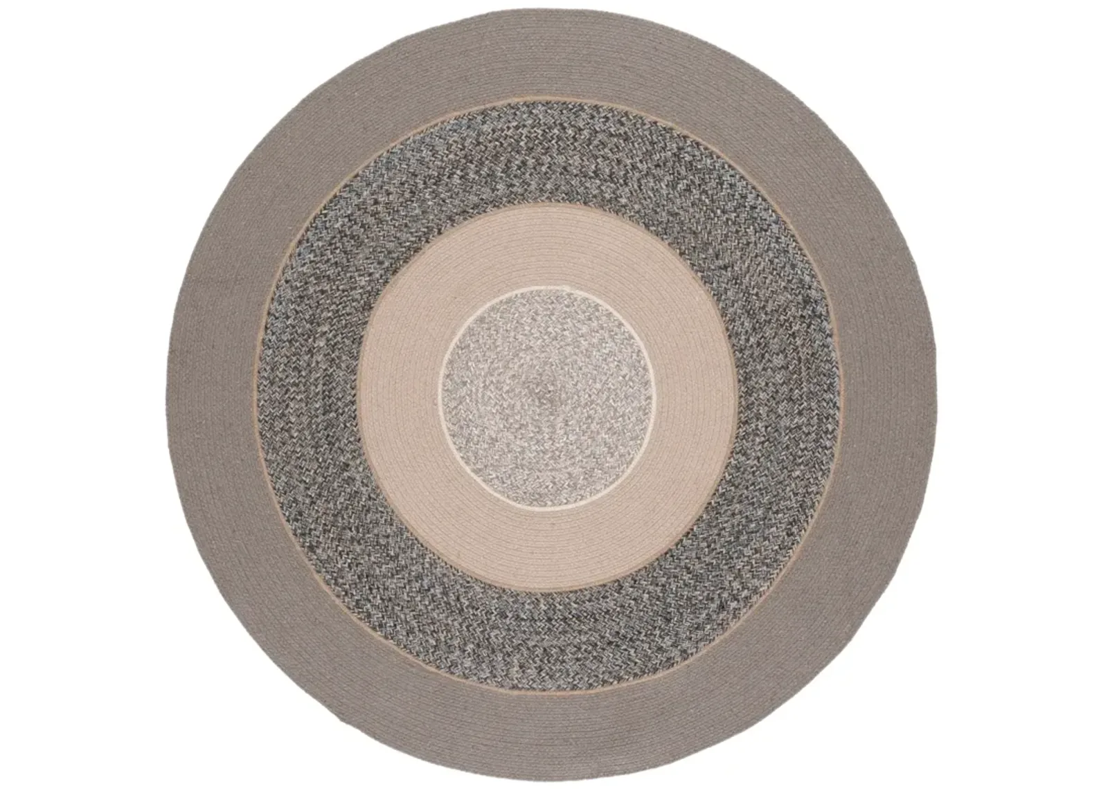 BRAIDED 751 DARK GREY  5' x 5' Round Round Rug